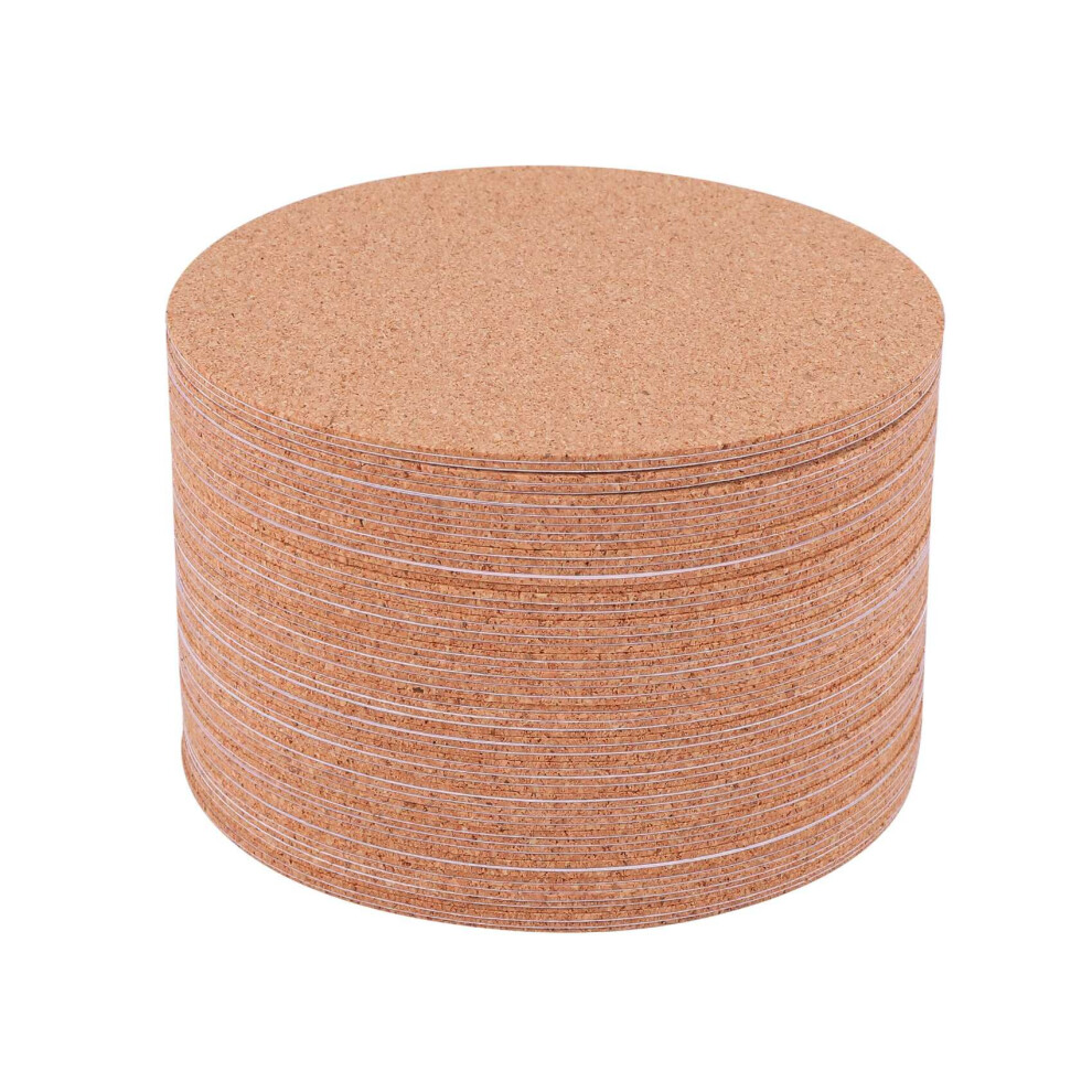 Cork Coasters,Cork Mats Cork Backing Sheets(60 Pcs, Round)