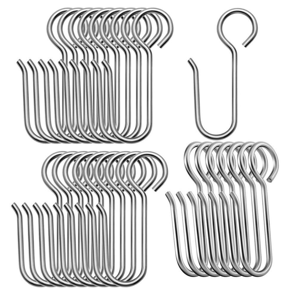 120 Pcs Metal Curtain Track Hooks S Shaped Small Curtain Hooks Steel