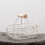 Wooden Handle Metal Retro Basket White 3