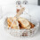 Wooden Handle Metal Retro Basket White 6