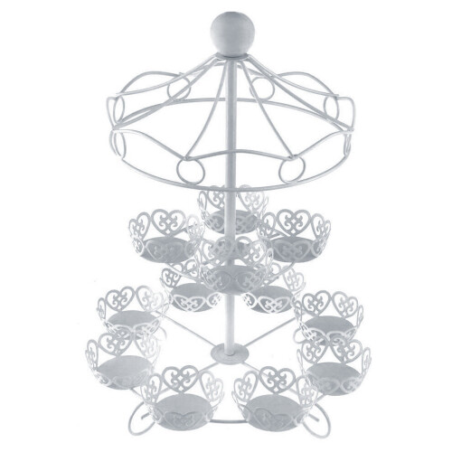 2 Layer-12 Count Carousel Cupcake Stand Holder Cake Cup Display Stand 2