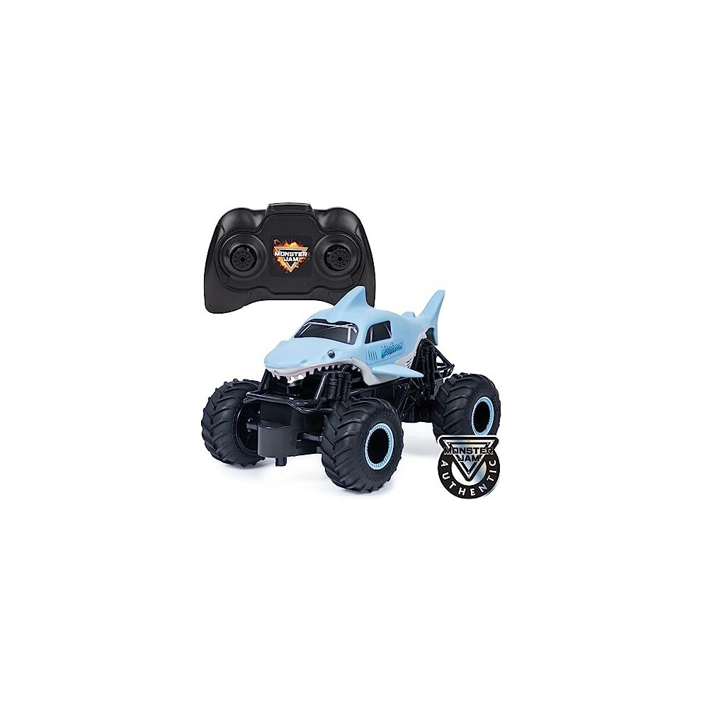 Monster Jam, Official Megalodon Remote Control Monster Truck, 1:24 Scale, 2.4 GHz, for Ages 4 and Up