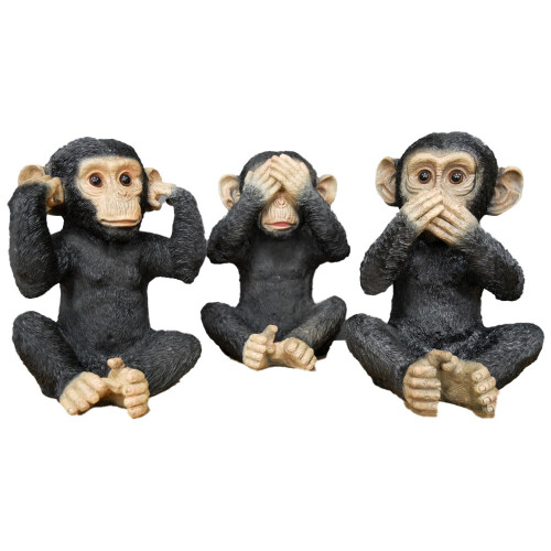 Monkey Ornaments Three Monkeys Ape Hear, Speak, See No Evil Home Decor
