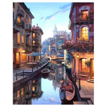 Paint By Numbers DIY Acrylic Painting Kit Silent Night with 3 Brushes