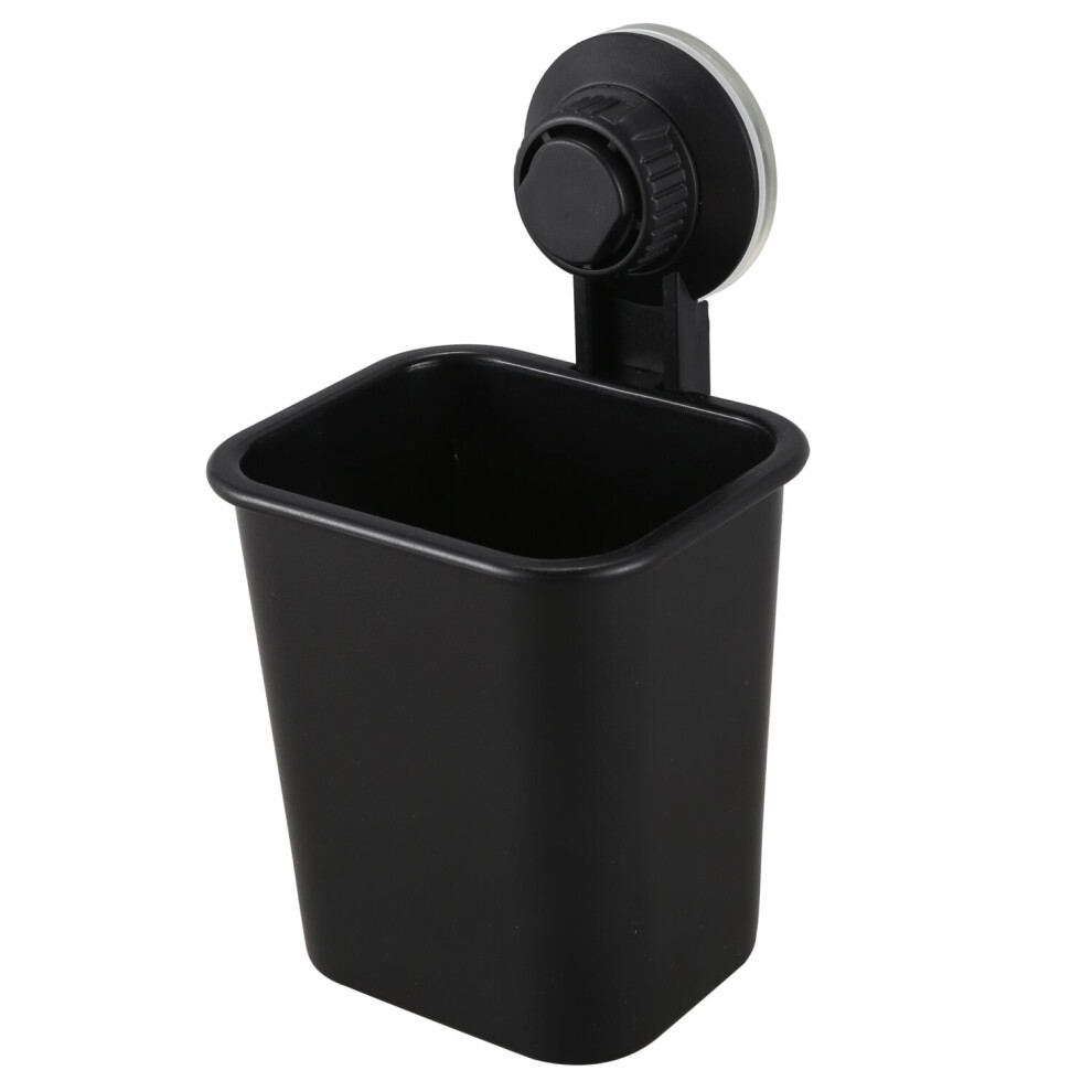 Typecat 1 Pc Suction Cup Toothbrush Cup Holder Rack Plastic Holder Black