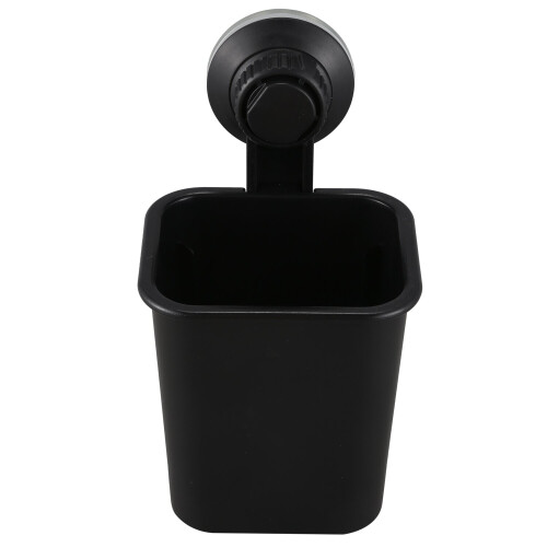 1 PC Suction Cup Toothbrush Cup Holder Rack Plastic Holder Black 2