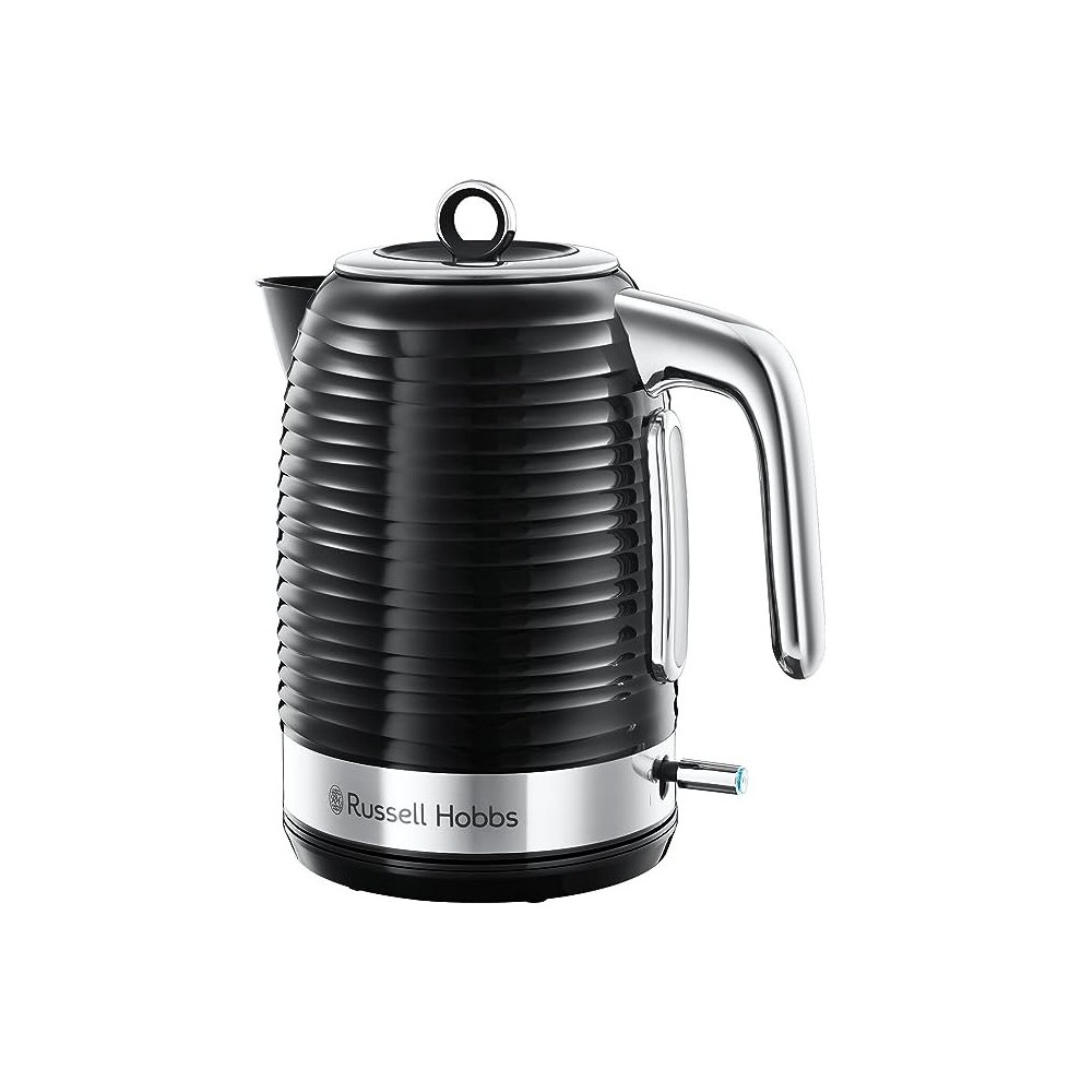 Russell Hobbs 24361 Inspire Electric Fast Boil Kettle, 3000 W, 1.7 Litre, Black with Chrome Accents