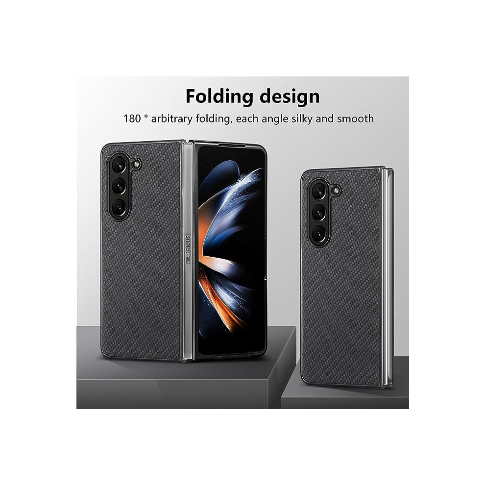 Samsung Galaxy Z Fold 5 Case Shockproof Protective Cover with Non-Slip Grip Bumper Full Protection Phone Case Cover forZ Fold 5 5G 2023 Black