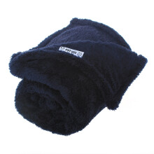 (Navy, Medium - 80 x 100cm) Fluffy Fleece Blanket - Soft & Warm Throw for Dogs & Cats