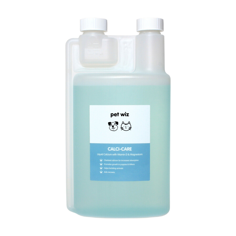 Pet Wiz (1000Ml) Calci-Care - Liquid Calcium With Vitamin D & Magnesium.