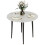 (White) 80cm Round Marble Dining Table Restaurant Table 4