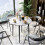 (White) 80cm Round Marble Dining Table Restaurant Table 1