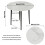 (White) 80cm Round Marble Dining Table Restaurant Table 6