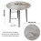 (Grey) 80cm Round Marble Dining Table Restaurant Table 6