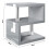((Grey)) High Gloss 2 Tier Side Coffee Table With Led Light 6