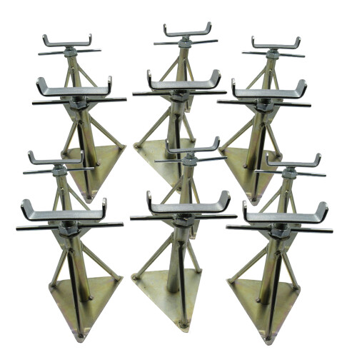 Static Caravan Axle Stands Very Small X12 (Extra Wide 7.1" - 10.4")
