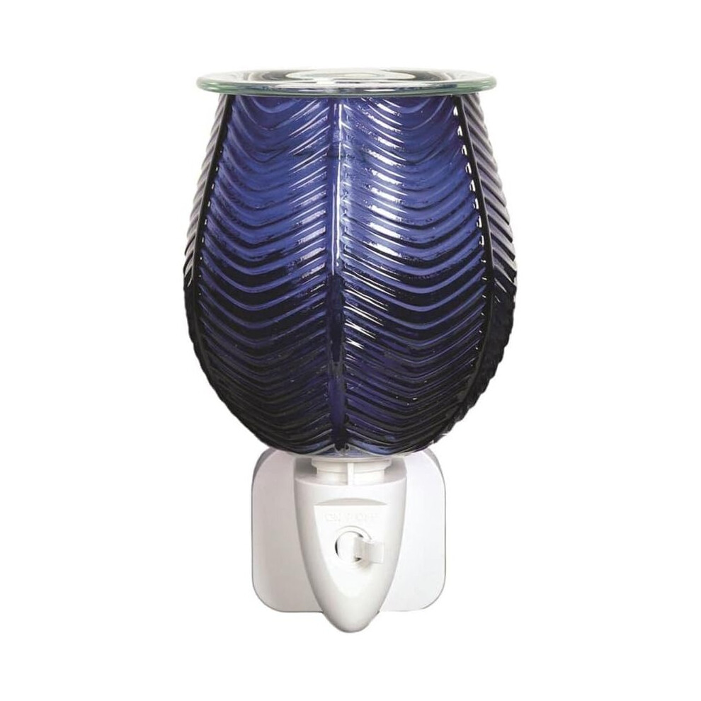 Aroma Wax Melt Burner Plug In - Ribbed Blue Lustre