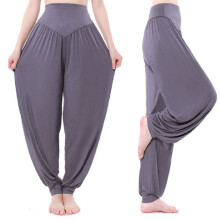 (Dark Grey, M) Harem Womens Aladdin Pants Causal Baggy Gypsy Loose Dance Yoga Genie Trousers