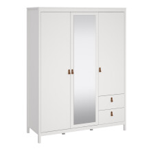 Wardrobe with 2 doors + 1 mirror door + 2 drawers White Madrid