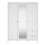 Wardrobe with 2 doors + 1 mirror door + 2 drawers White Madrid 2