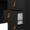Desk 3 drawers Matt Black Barcelona 8