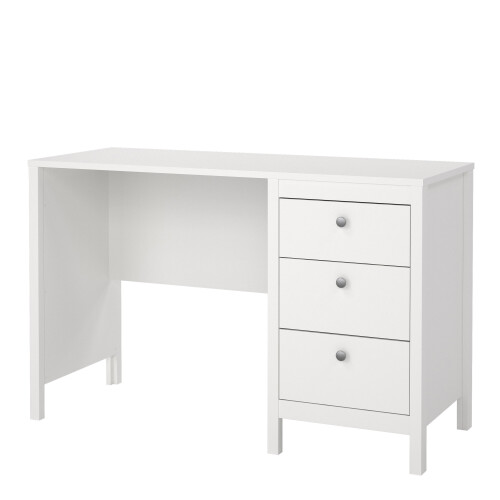 Desk 3 drawers White Madrid 2