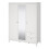 Wardrobe with 2 doors + 1 mirror door + 2 drawers White Madrid 3
