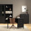 Desk 3 drawers Matt Black Madrid 7