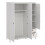 Wardrobe with 2 doors + 1 mirror door + 2 drawers White Barcelona 5