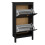 Shoe Cabinet 2 flap doors Matt Black Barcelona 5