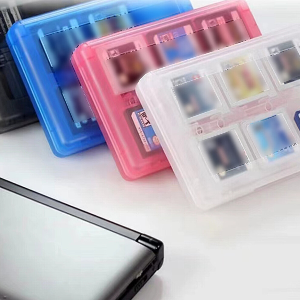 (Clear) 24 in 1 Game Holder CASE Compatible for 3DS 2DS DS Nintendo Cartridges