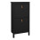 Shoe Cabinet 2 flap doors Matt Black Barcelona 1