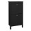 Shoe Cabinet 2 flap doors Matt Black Madrid 1