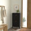 Shoe Cabinet 2 flap doors Matt Black Barcelona 6