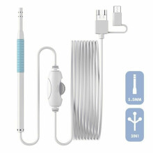 (Blue) 3 In 1 Ear Wax Cleaning Endoscope Visual Earpick HD Camera Otoscope Cleaner