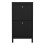 Shoe Cabinet 2 flap doors Matt Black Madrid 2
