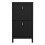 Shoe Cabinet 2 flap doors Matt Black Barcelona 2