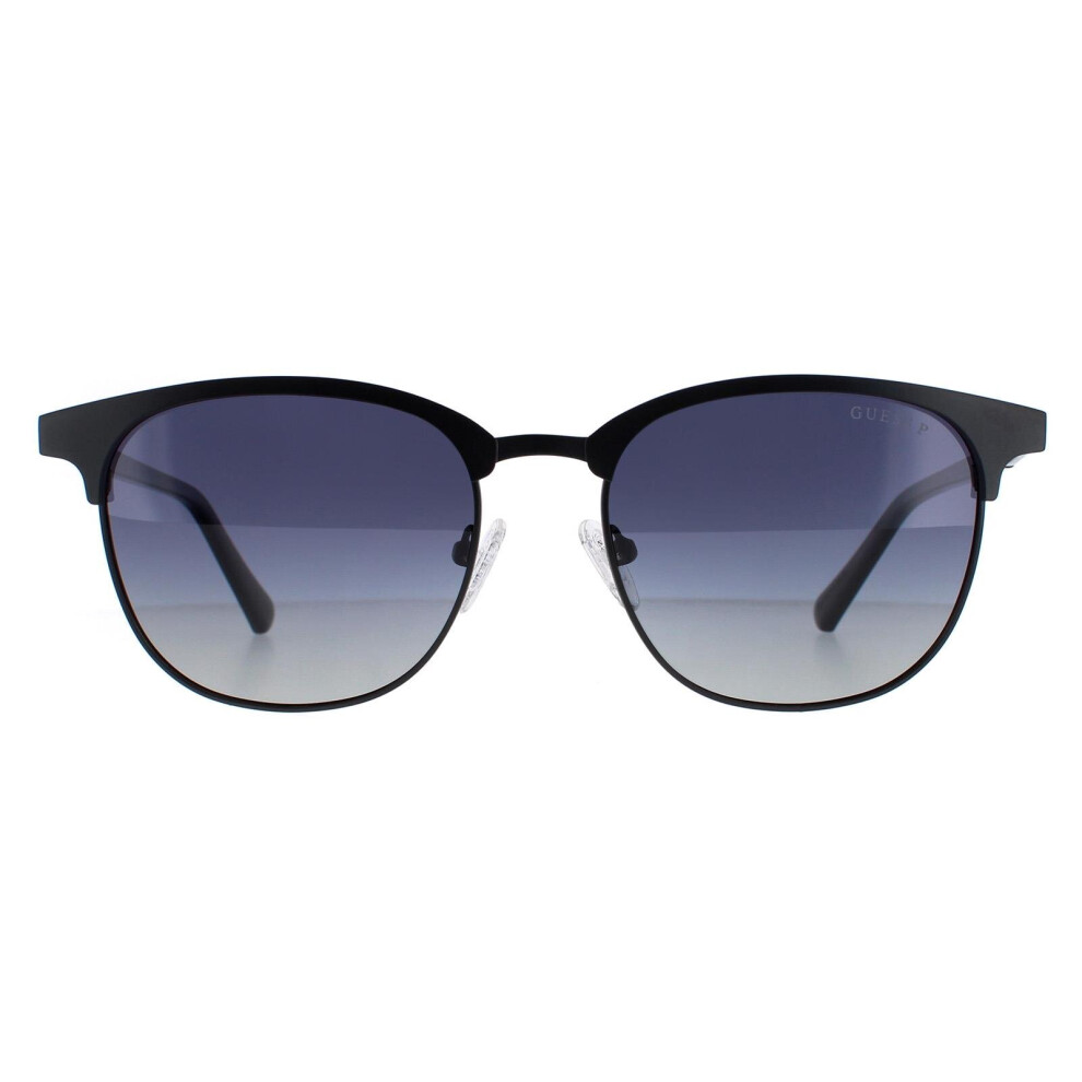 Semi Rimless Matte Black Smoke Polarized GU00052