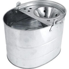 Galvanised Metal Mop Bucket With Wringer 16L Metal Bucket Durable Mop