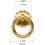4Pcs Antique Style Pure Brass pulls Ring Cabinet Drawer pulls Handles Hand Closet Cupboard Door Handles 3