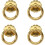 4Pcs Antique Style Pure Brass pulls Ring Cabinet Drawer pulls Handles Hand Closet Cupboard Door Handles 2