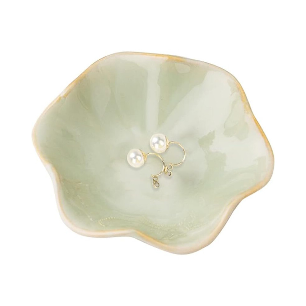 Leaf Shape Ring Holder Dish Small Key Bowl Ceramic Trinket - Temu Ireland