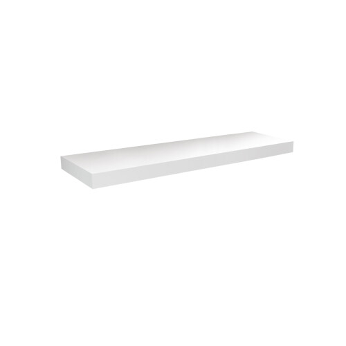 Spot On Dealz White 110cm High-Gloss Floating Wall Shelf - Concealed Bracket Mounting, 110x23.5cm, G-0048 2