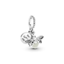 Charm Pandora - Firefly - Hopeaketju 925 - Hohtaa pimeässä - Lasipendantti - Naiset