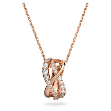 Swarovski Twist Necklace Rose Gold
