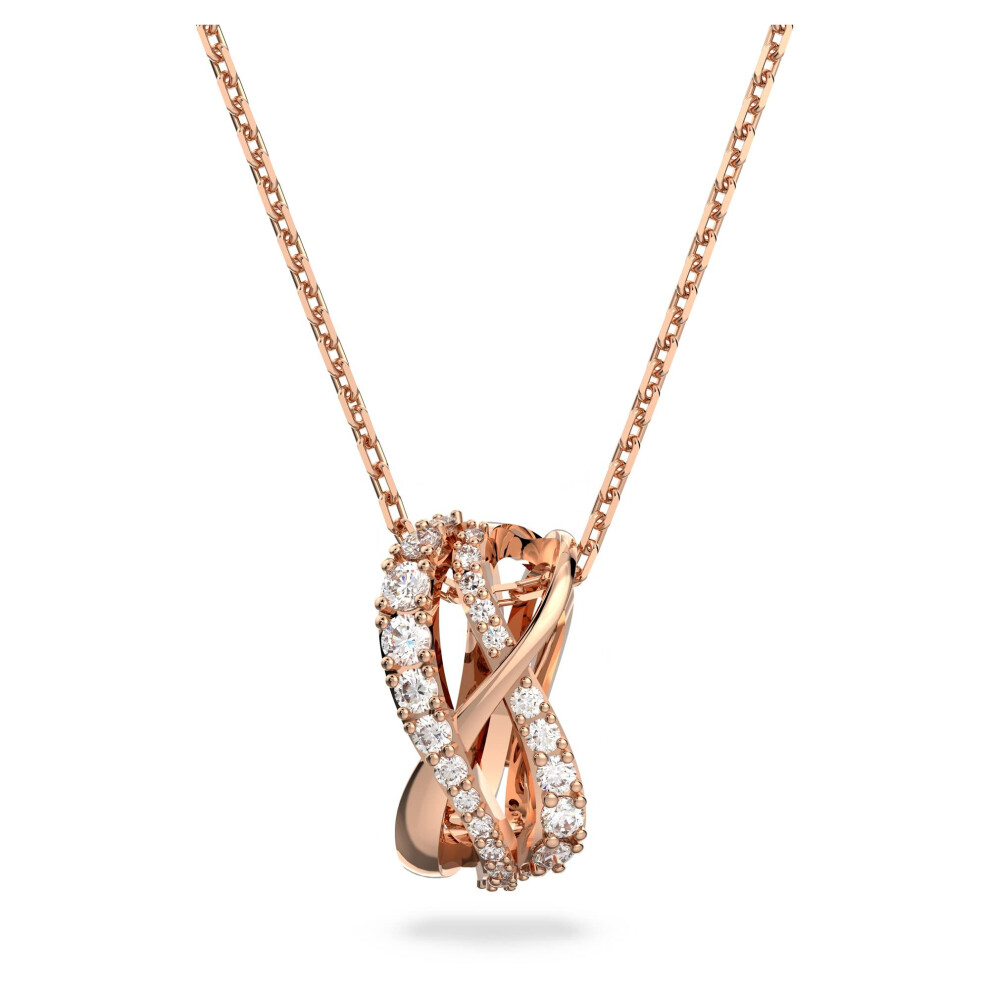 Swarovski Twist Necklace Rose Gold