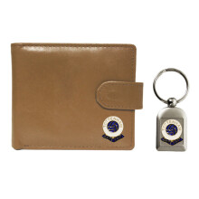 Tottenham Hotspur Football Club Beige Leather Wallet And Keyring