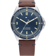Tommy Hilfiger Men's Watch Brown Leather Strap 1791905