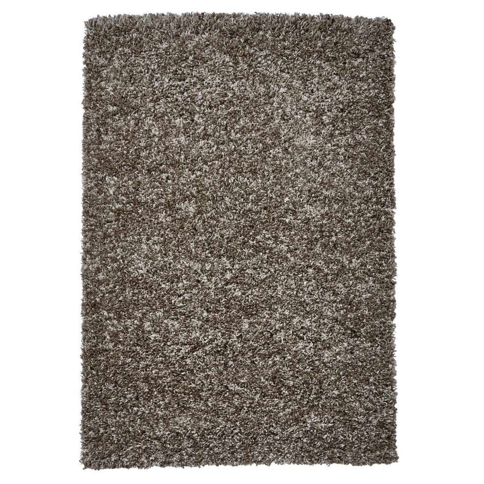 (200cm x 290cm) Vista Shaggy Pile Rug Polypropylene Large Floor Mat (Beige)