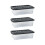 Strata Strata 30 Litres Curve Plastic Storage Underbed Box & Lid - Clear / Black Lid 1